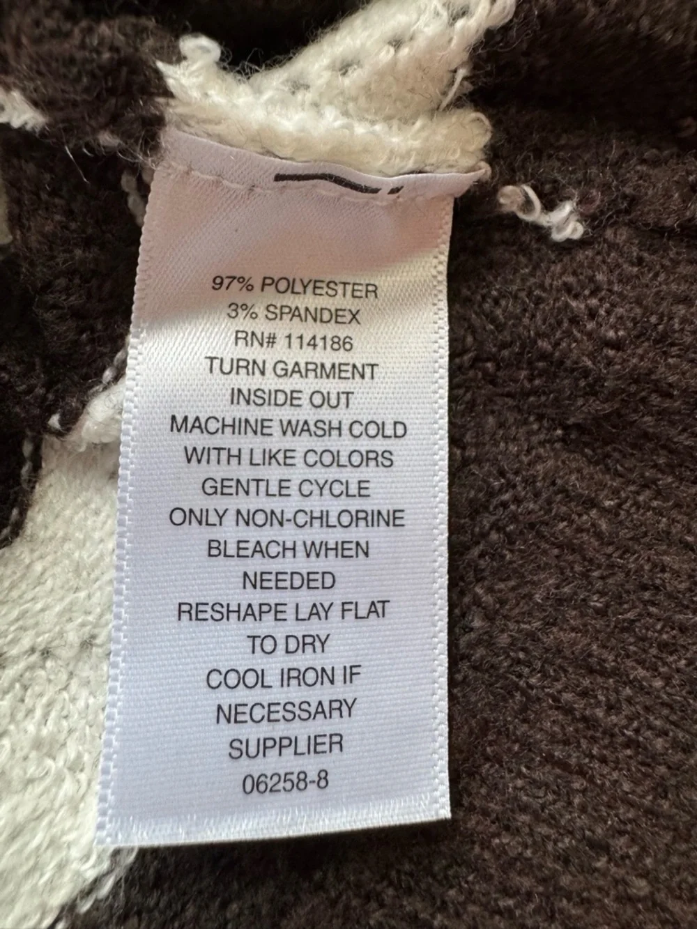 Liz Claiborne Brown & Cream Striped Crewneck Sweater - Picture 6 of 6